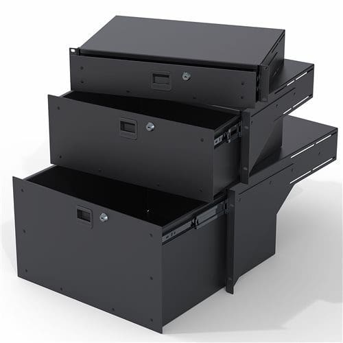 6U Lightweight Rack Drawer 385mm Deep