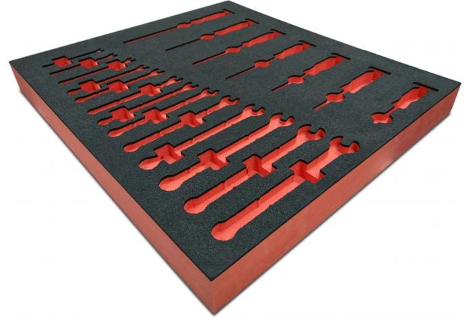 Colour foam routed insert tool tray