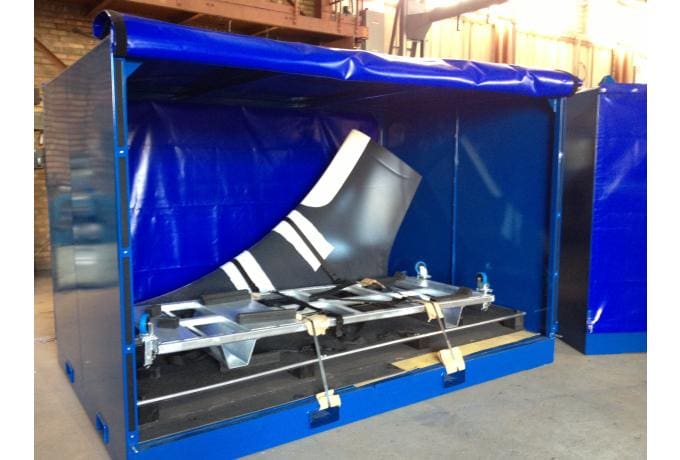 shipping container for aeroplane parts