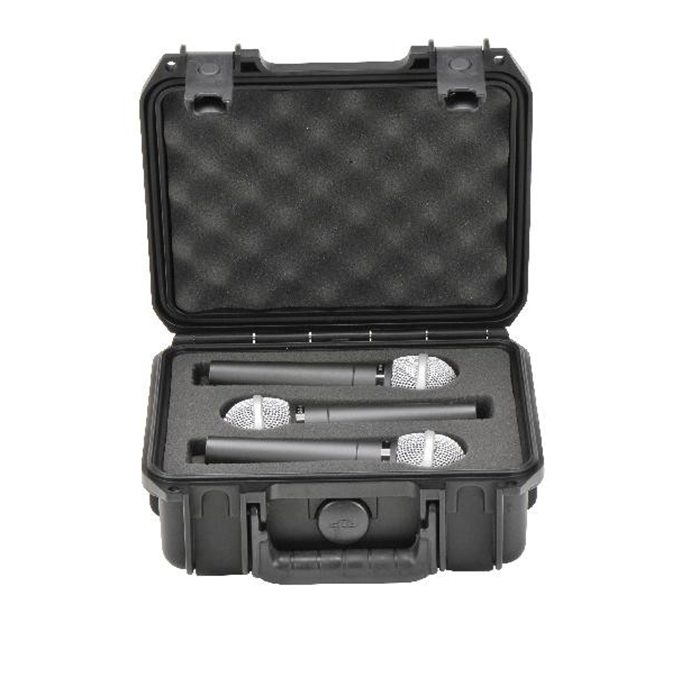 SKB Injection Molded case with foam for (3) Mics