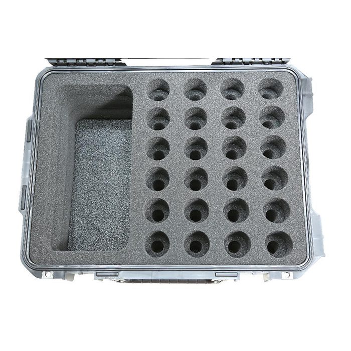 SKB Injection Molded Case with Foam for (24) Mics