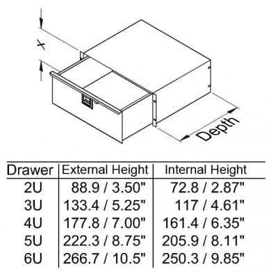 5U Rack Drawer 485mm Deep