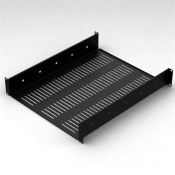 1U Vented Rack Shelf With Rear Support 558mm/21.97" Deep RSU01-600