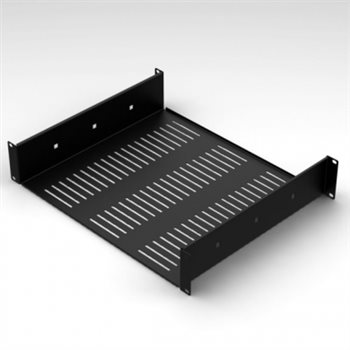 2U Vented Rack Shelf With Rear Support 388mm/15.28" Deep RSU02