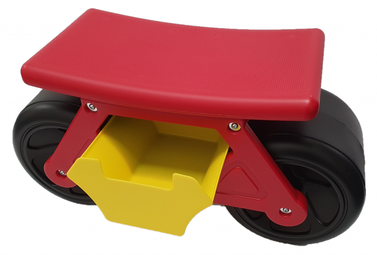 Challenger Wheeled Gardeners Stool - With Drawer & 2 X Side Tool Tray
